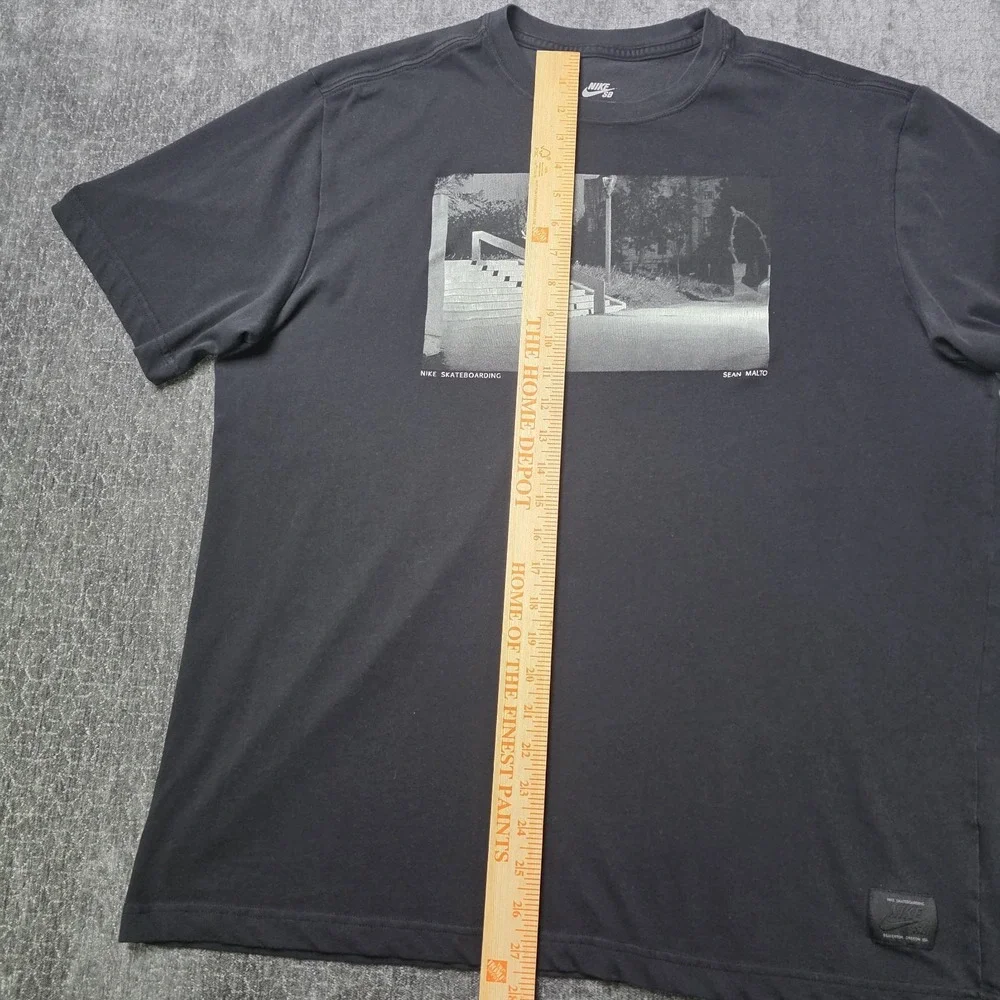 Nike SB Sean Malto T Shirt Mens XL Black Graphic Dri Fit Handrail Skateboarding